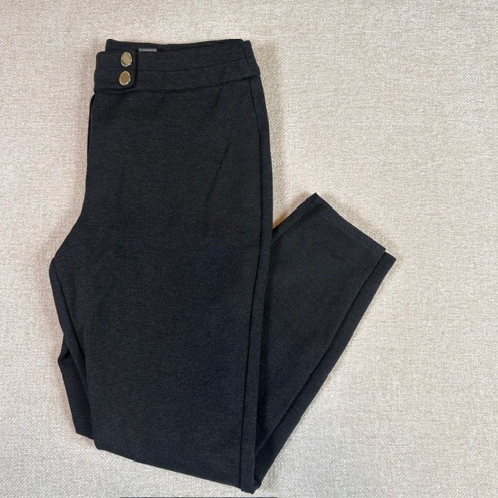 Ivanka Trump Women's Charcoal Gray Pull On Pants Leggings Stretch MD
